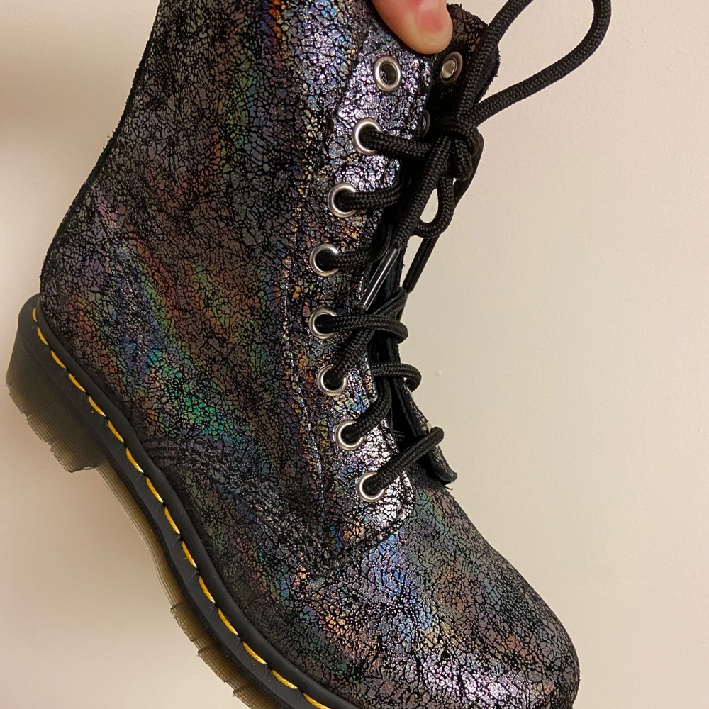 NEW Dr. Martens Molly Iridescent Crackle Boots